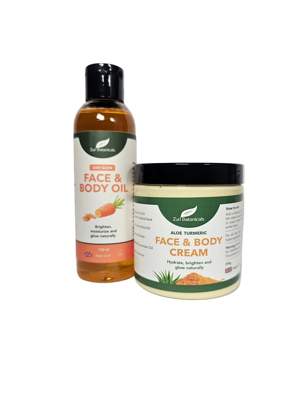 Zuri Glow Oil and Face and Body Cream
