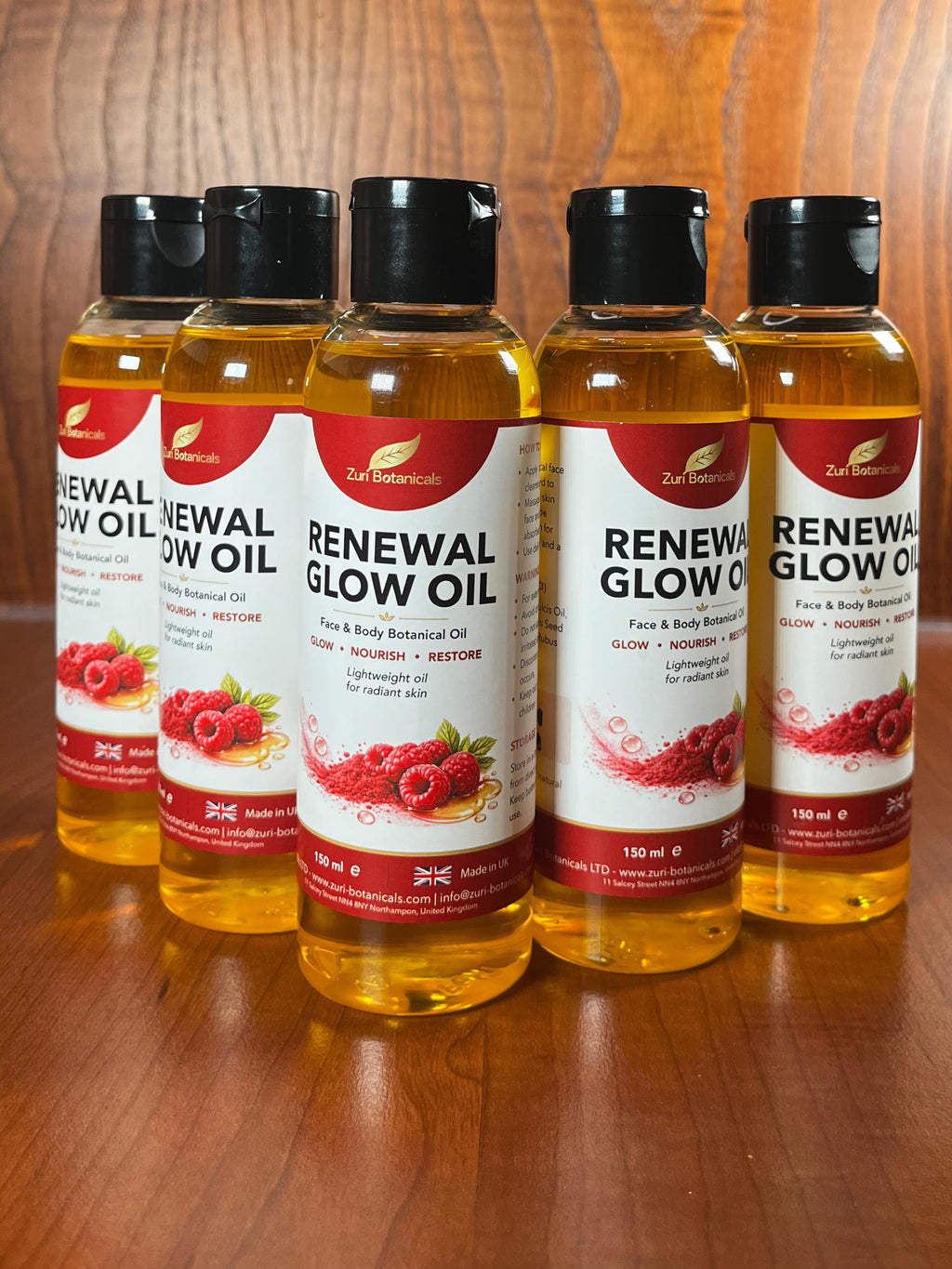 Zuri Botanicals Renewal Glow Oil 150ml ( No fragrance, No essential oil) - Face & Body Botanical Oil for Radiant Skin Glow Nourish Restore