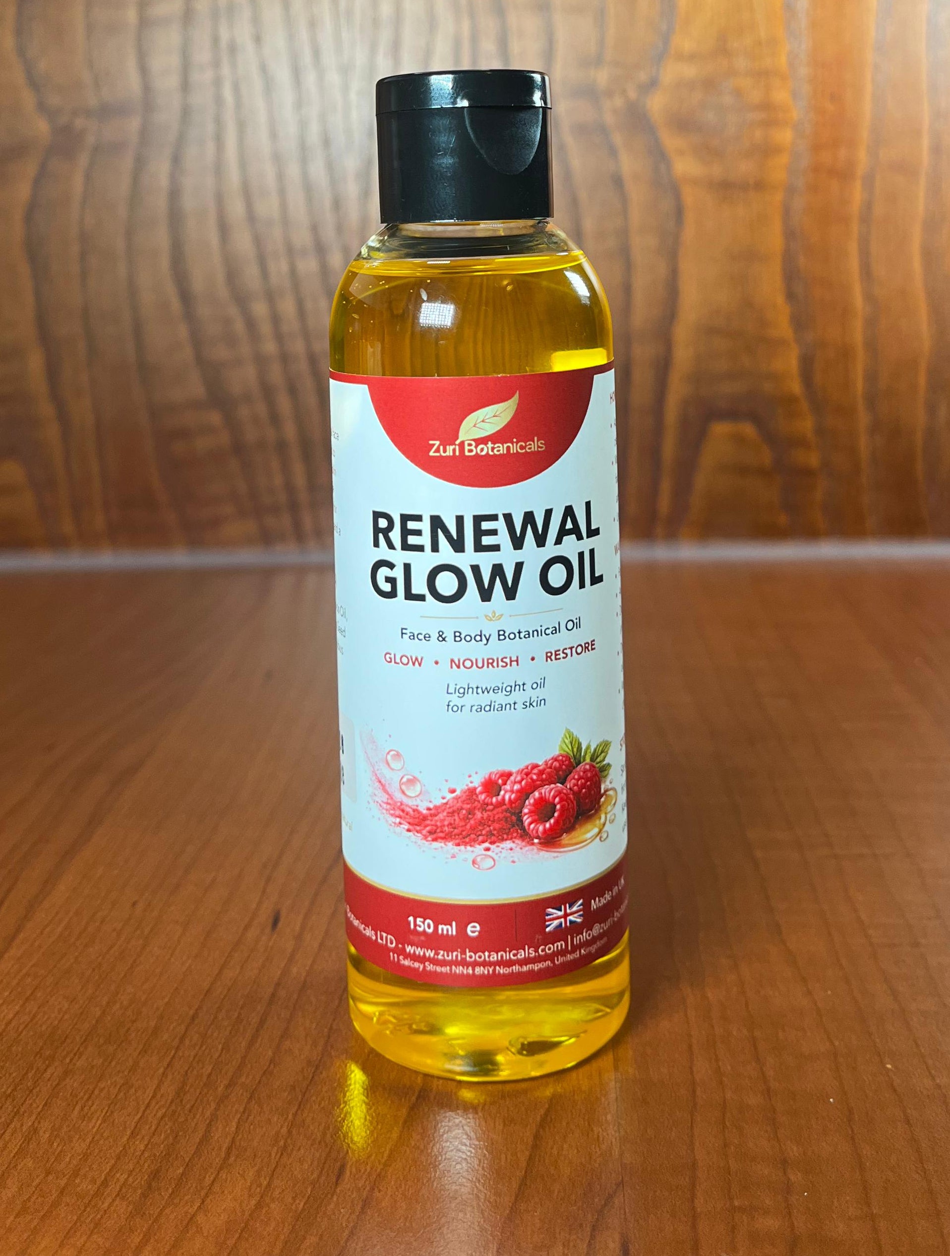 Zuri Botanicals Renewal Glow Oil 150ml ( No fragrance, No essential oil) - Face & Body Botanical Oil for Radiant Skin Glow Nourish Restore