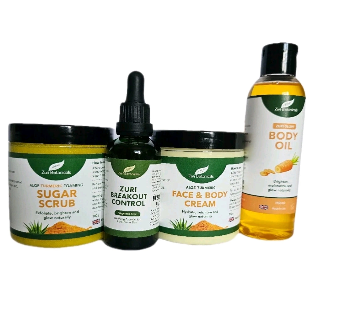 Zuri Glow set for acne-prone skin